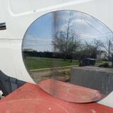 19th century oval beveled mirror