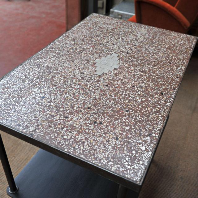 Double metal and granito console around 1920