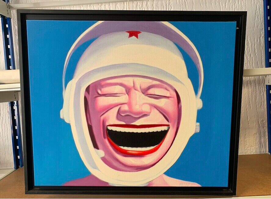 Yue minjun - the astronaut's smile - 60 x 50 cm - reproduction
