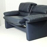 2-seater Leather Sofa Lugano by Erpo Int., Design 1985