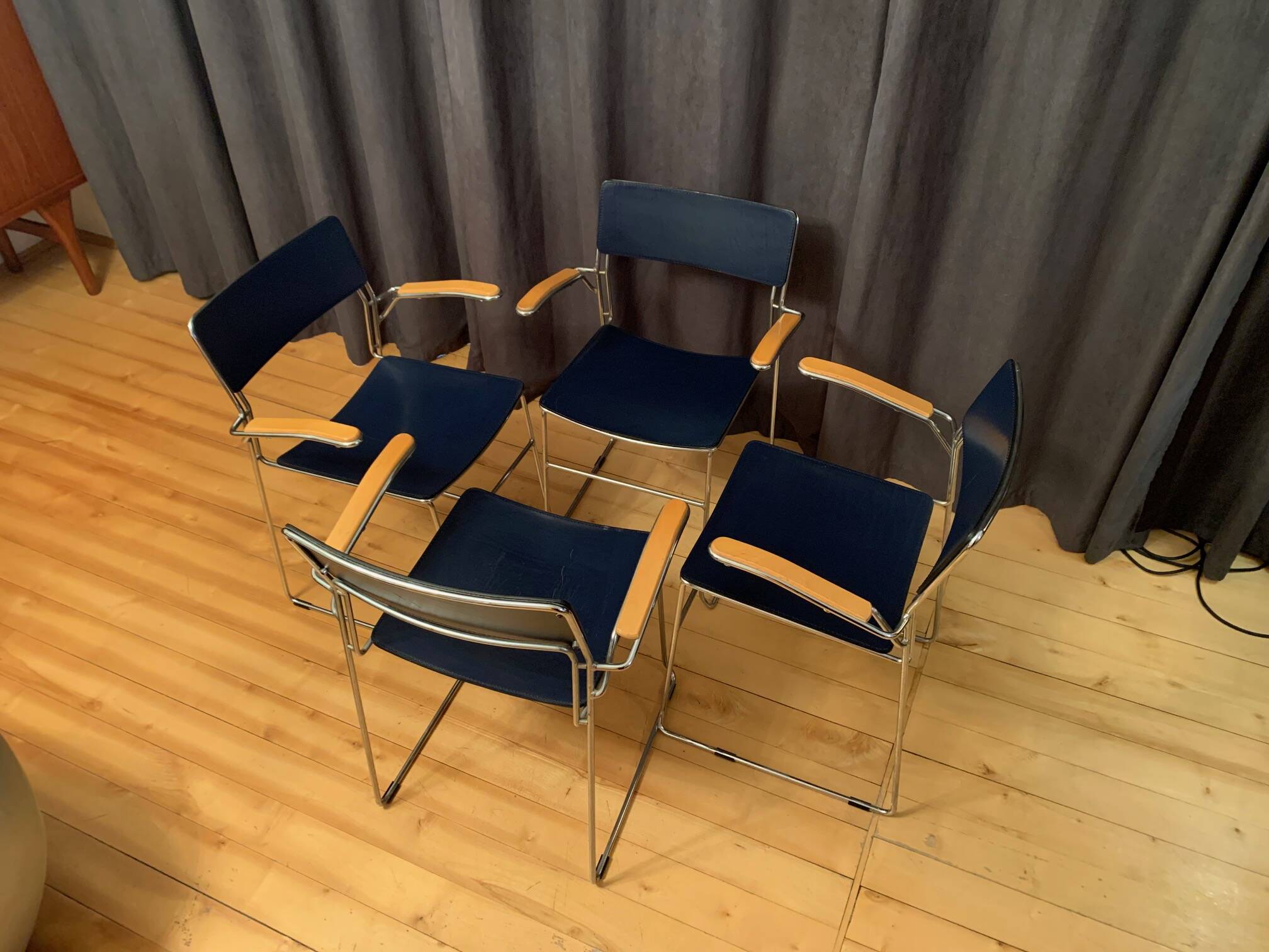 Set of four Sultana chairs, Arrben, Italy, 1970s/1980s