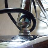 Desk lamp from the 1970s stainless steel and brushed aluminum