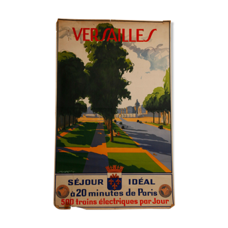 Poster René Aubert Versailles ideal stay State Railways Paris