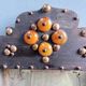 Antique wooden studded mirror