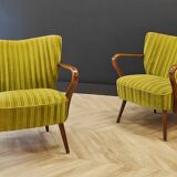 Two mid century cocktail chairs, vintage