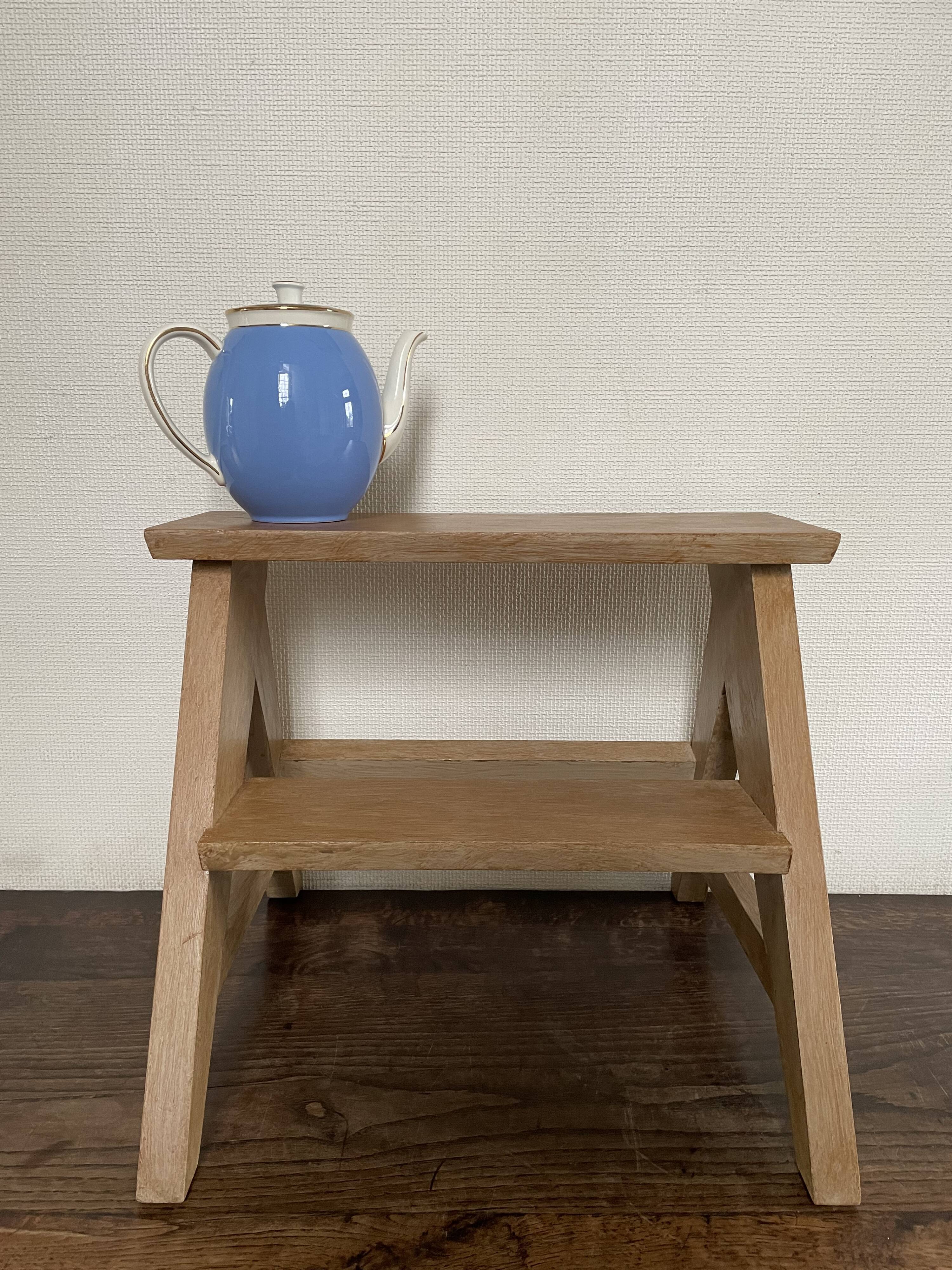 Weathered wooden step stool