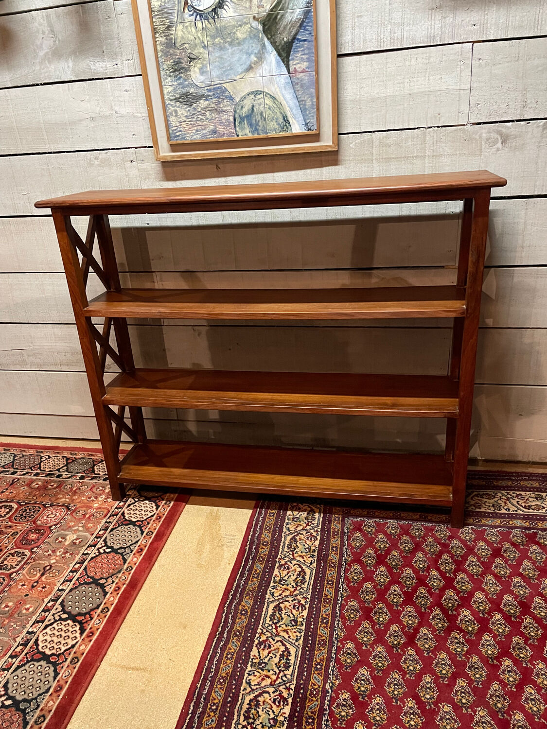 Antique colonial-style bookcase