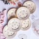6 flat plate floral salines