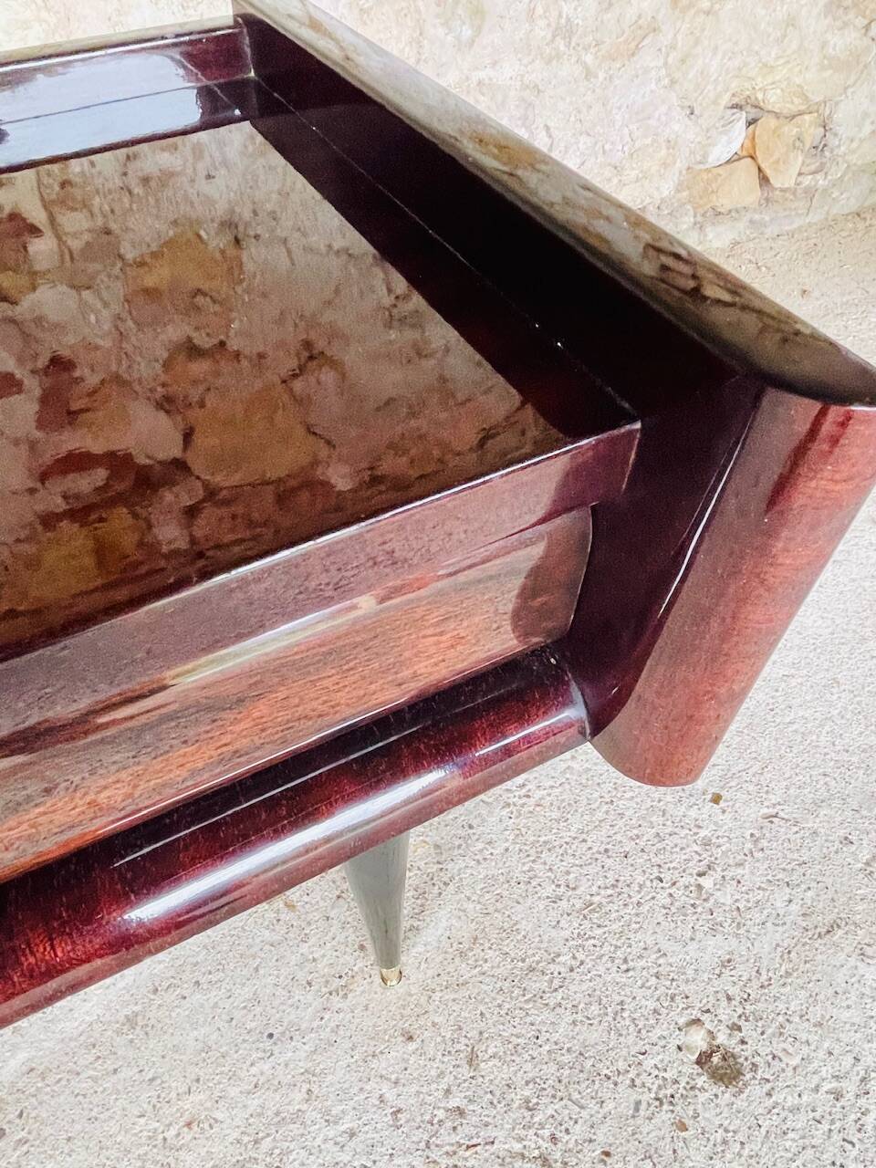 Vintage rosewood bedside table by NF, circa 1960s