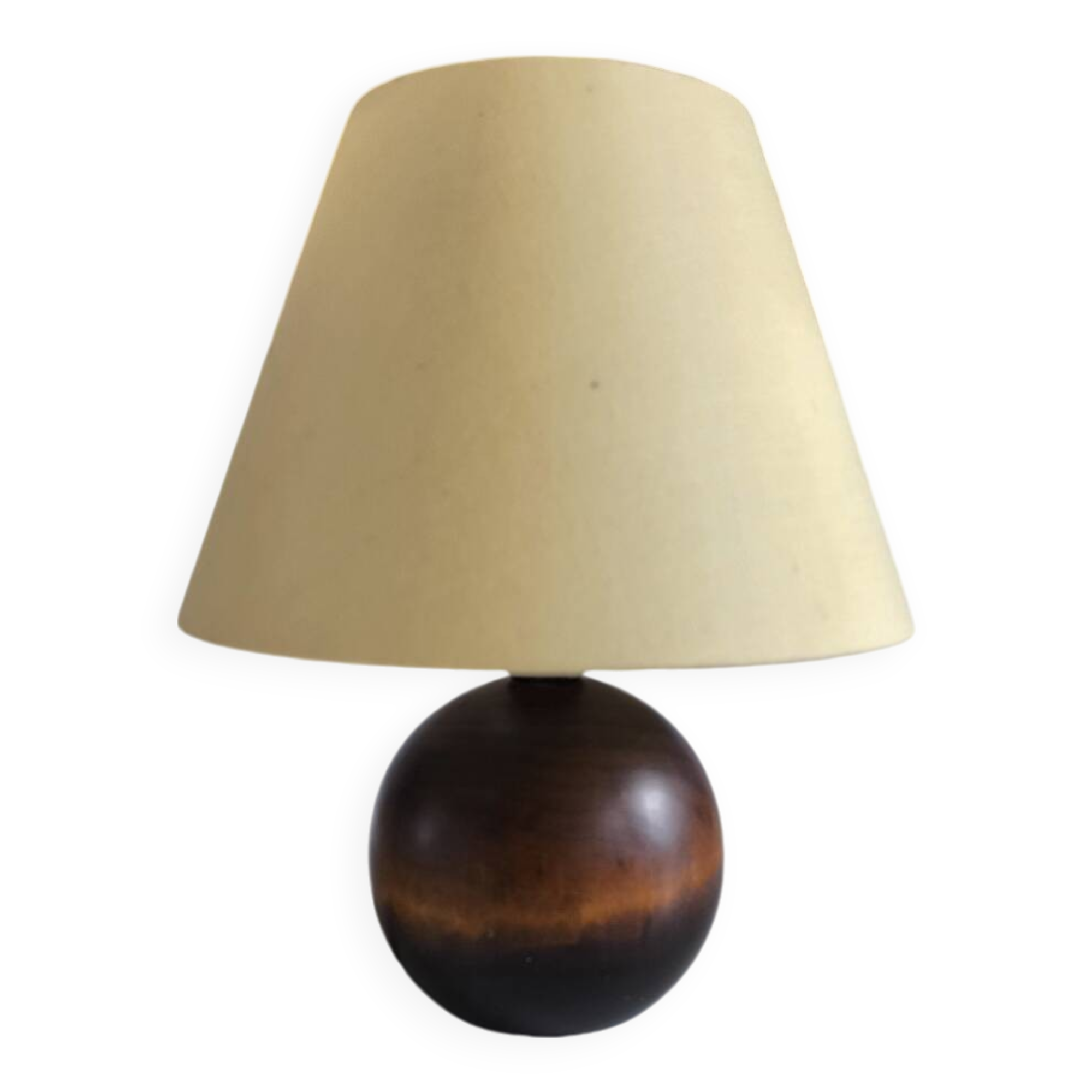 Solid wood ball table lamp