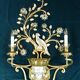 Large Italian gilt metal and crystal glass sconces from Banci Firenze, 1960s, set of 2