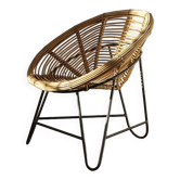 Vintage Wicker Side Chair