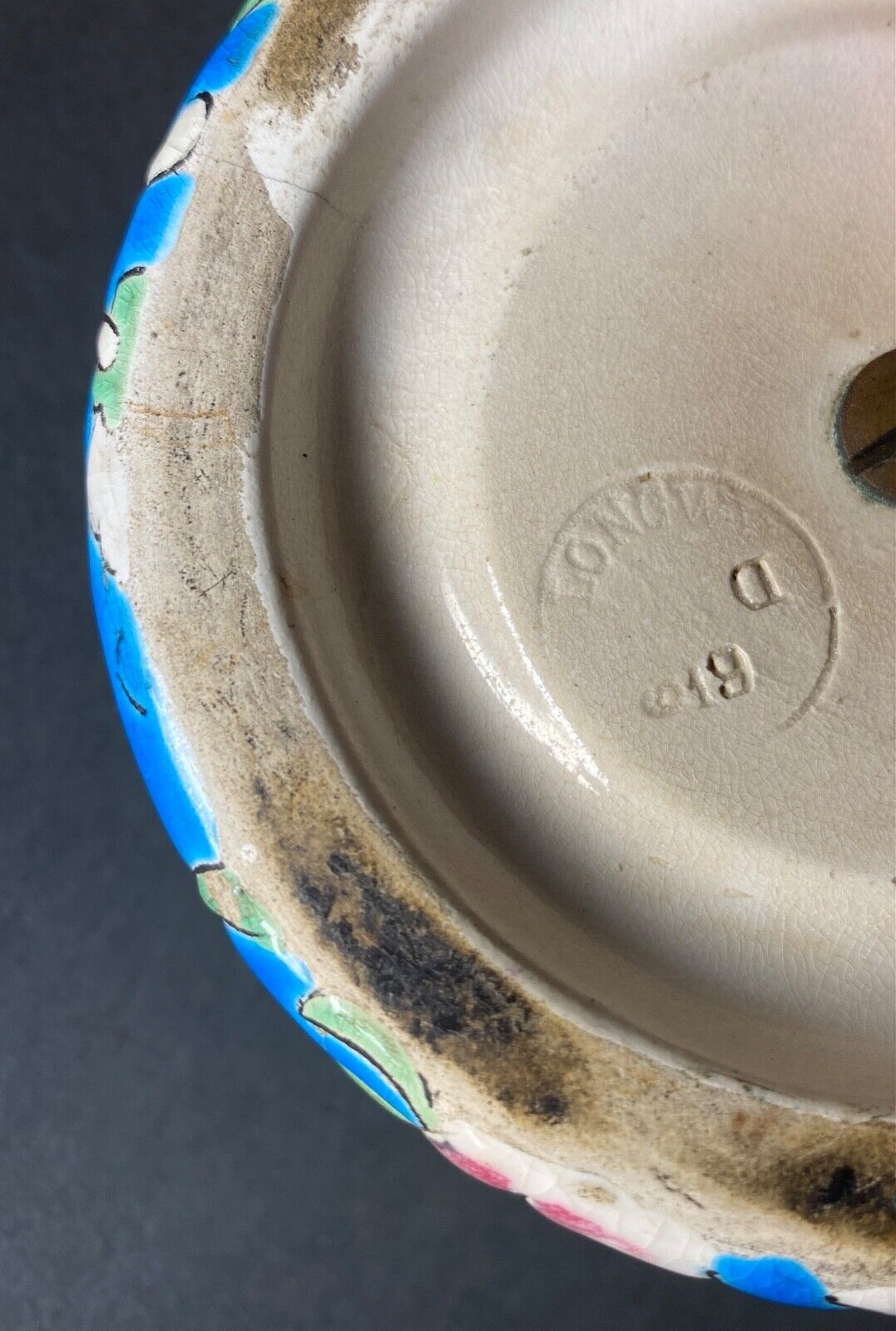 Pyrogen in Longwy XXth enamels with scraper