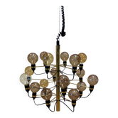 Lustre en métal chromé, années 1970
