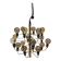 Lustre en métal chromé, années 1970