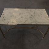 Brass and marble coffee table