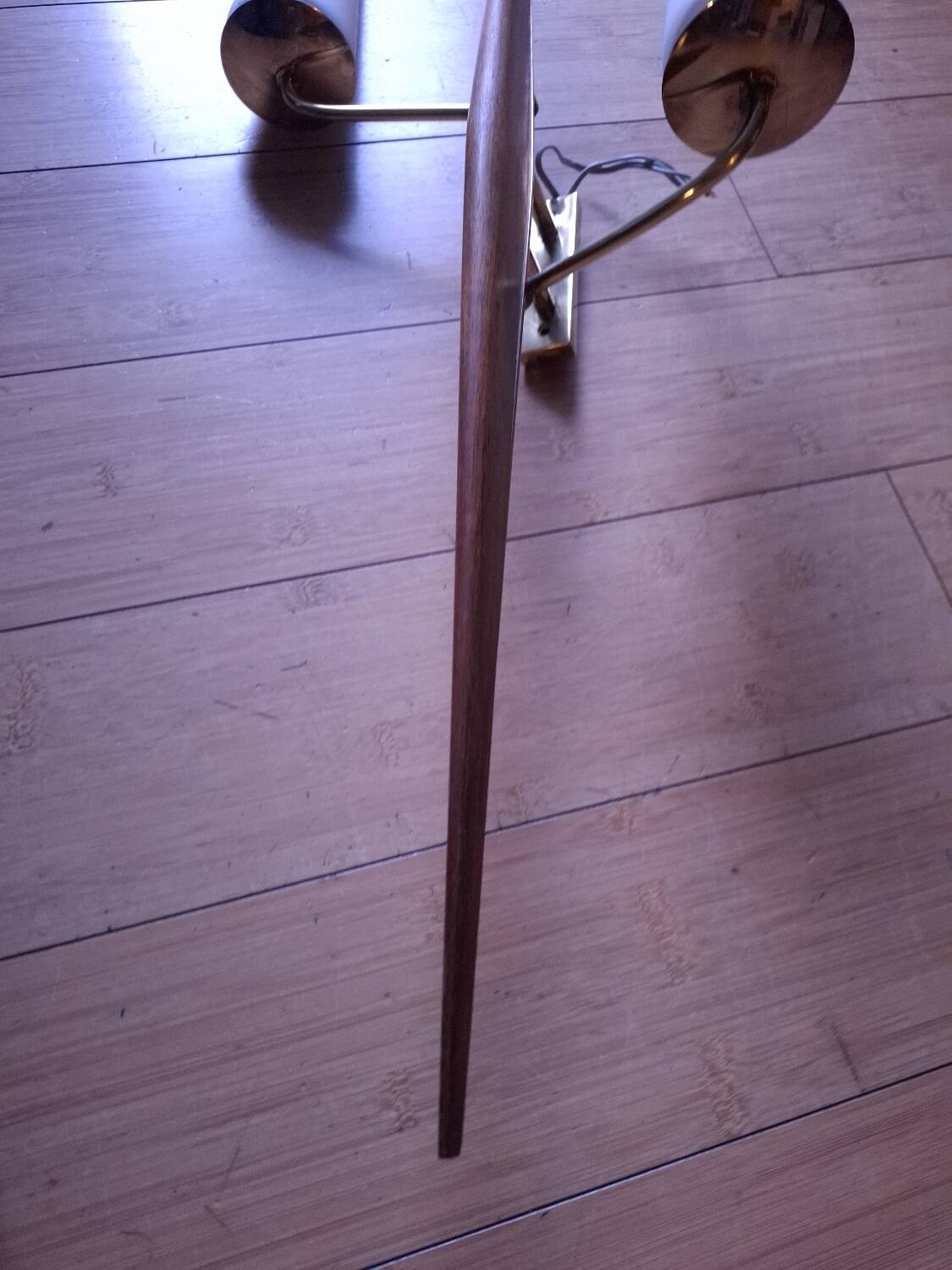 60's teak wall light from Maison Lunel