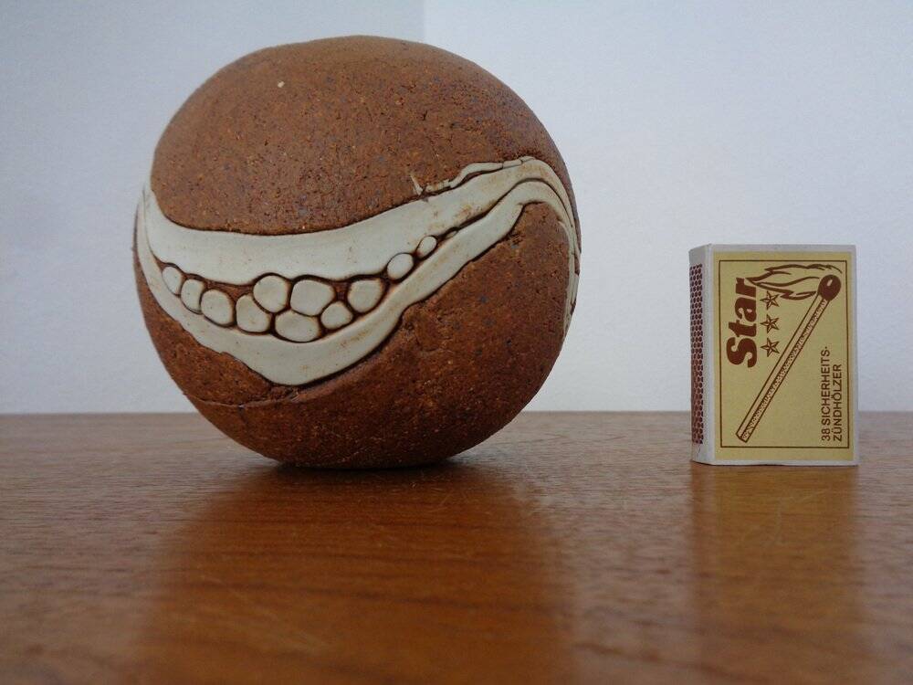 Danish Raku Studio Pottery Vase, 1960s