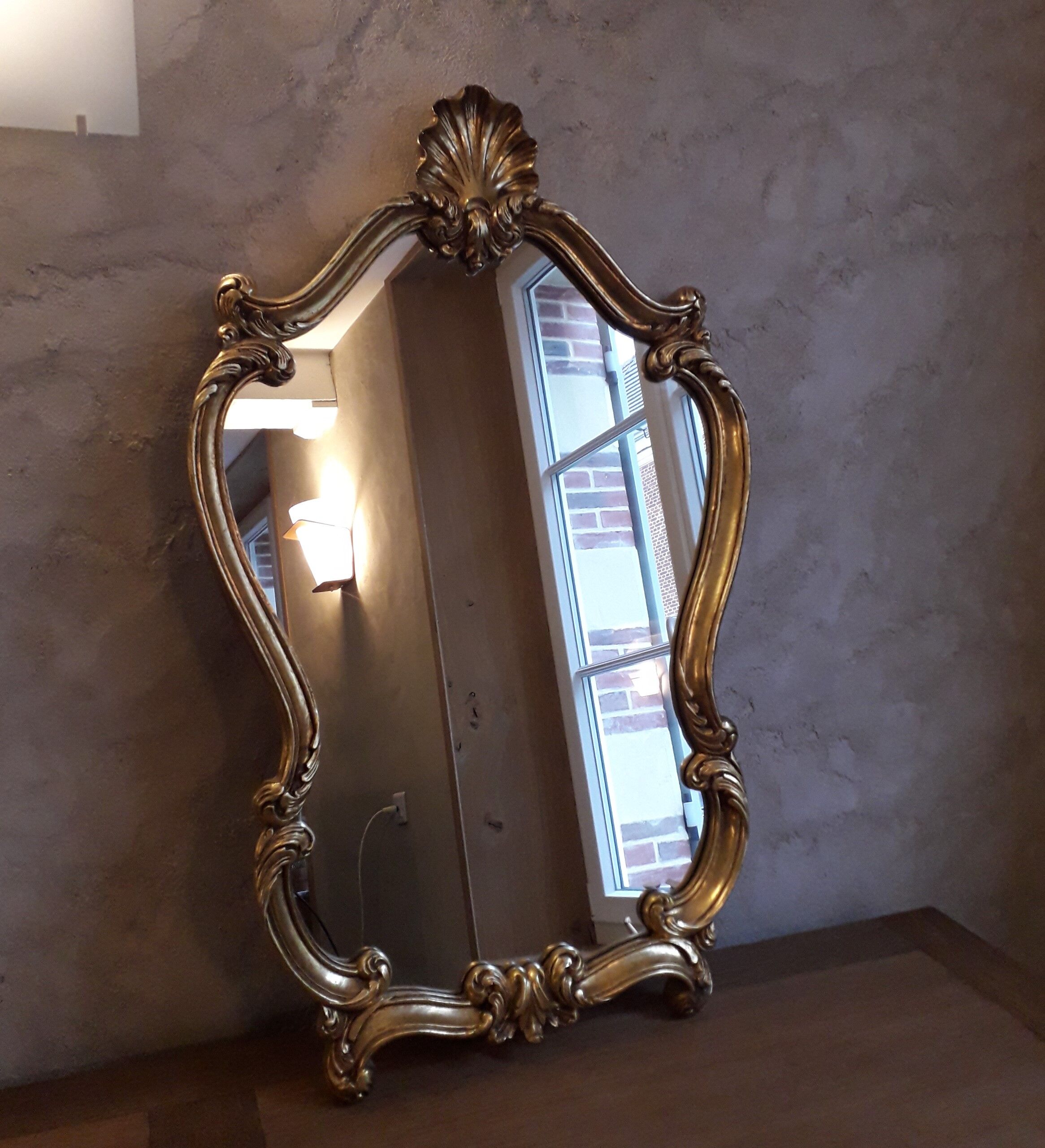 Baroque style gilded mirror