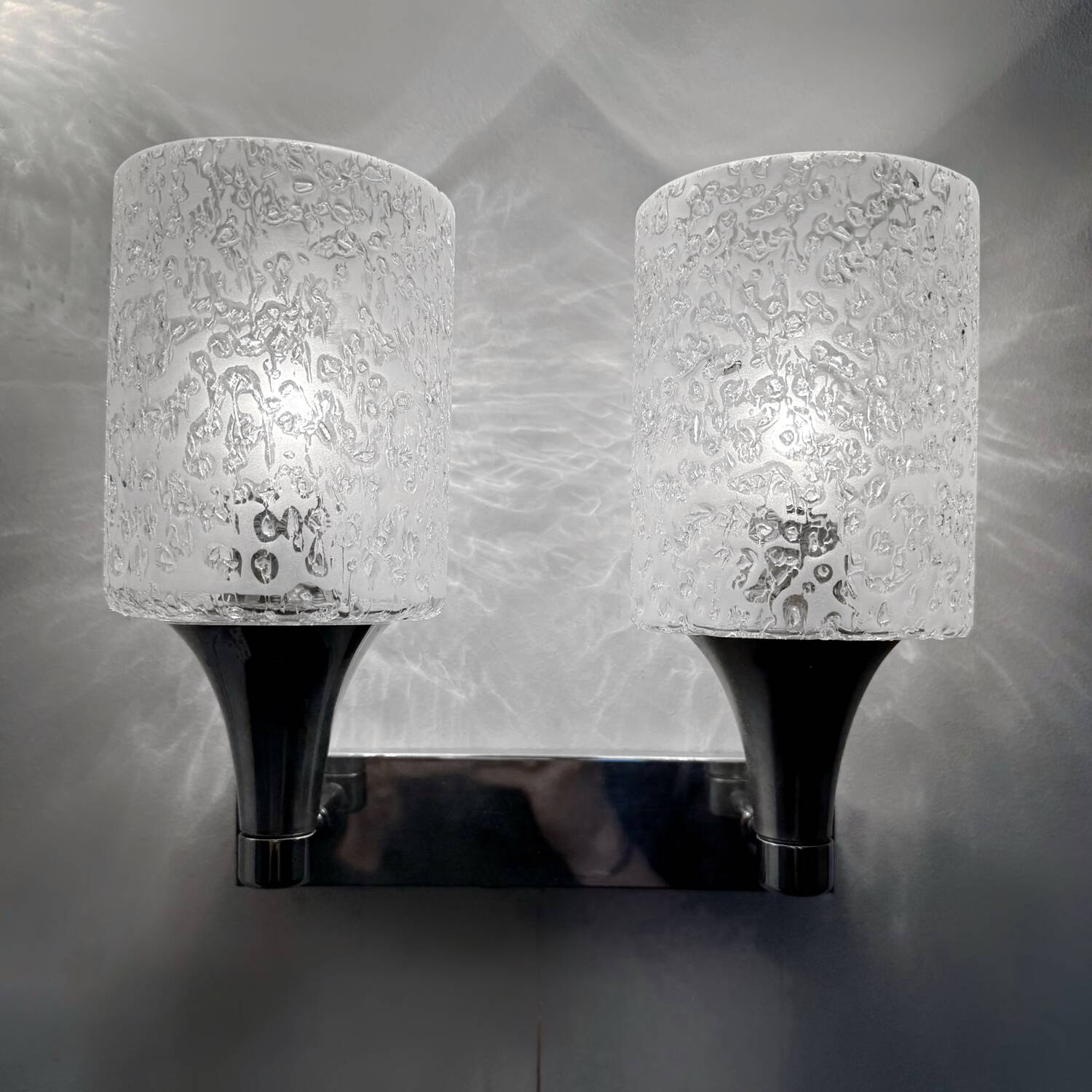 Space Age design wall lights by Doria Leuchten 70s (X2)