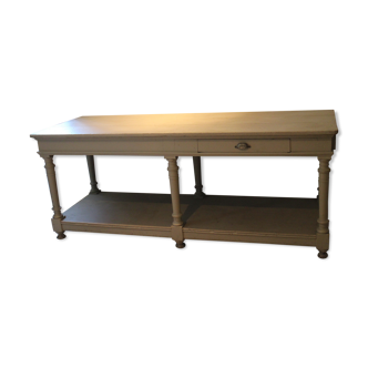 19th painted drapier table in oak