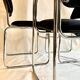 Fauteuil et 2 chaises design, chrome tubulaire
