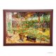 Terrasse avec pot de géranium, 1994 – Peinture à l'huile par Alexander Michael
