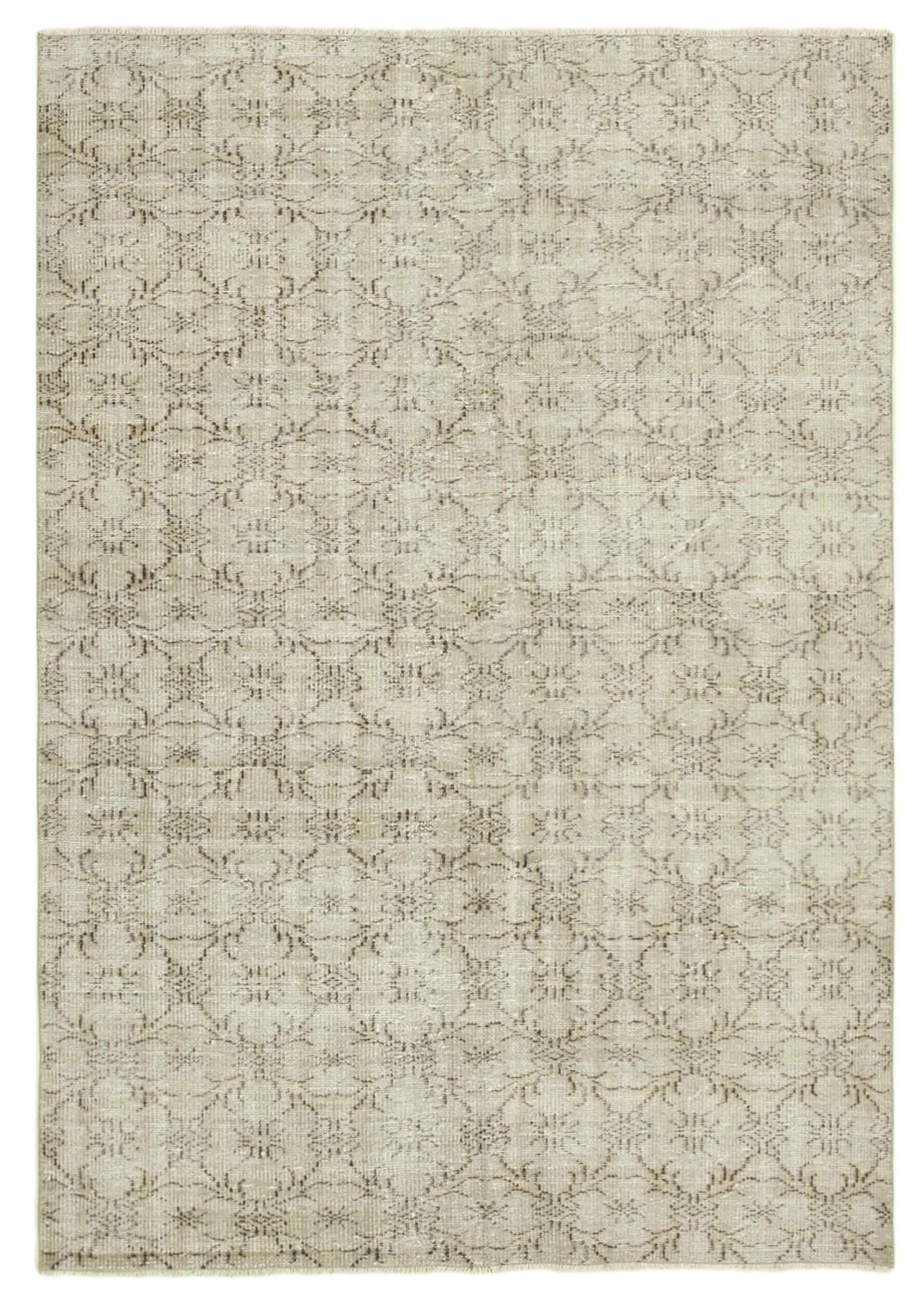 Handmade Decorative Oriental Beige Carpet 160 cm x 225 cm - 38916