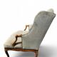 Fauteuil bergère d’époque Louis XV – chêne clair et velours