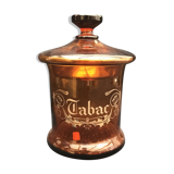 Amber glass tobacco pot