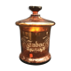 Pot à tabac en verre ambré
