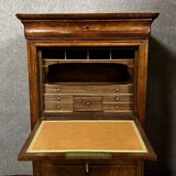 Louis Philippe period secretary with double ogee in walnut circa 1830