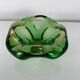 Empty ashtray green glass pocket Murano