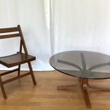 Round designer coffee table "Siesta", INGMAR RELLING for WESTNOFA, 1970s
