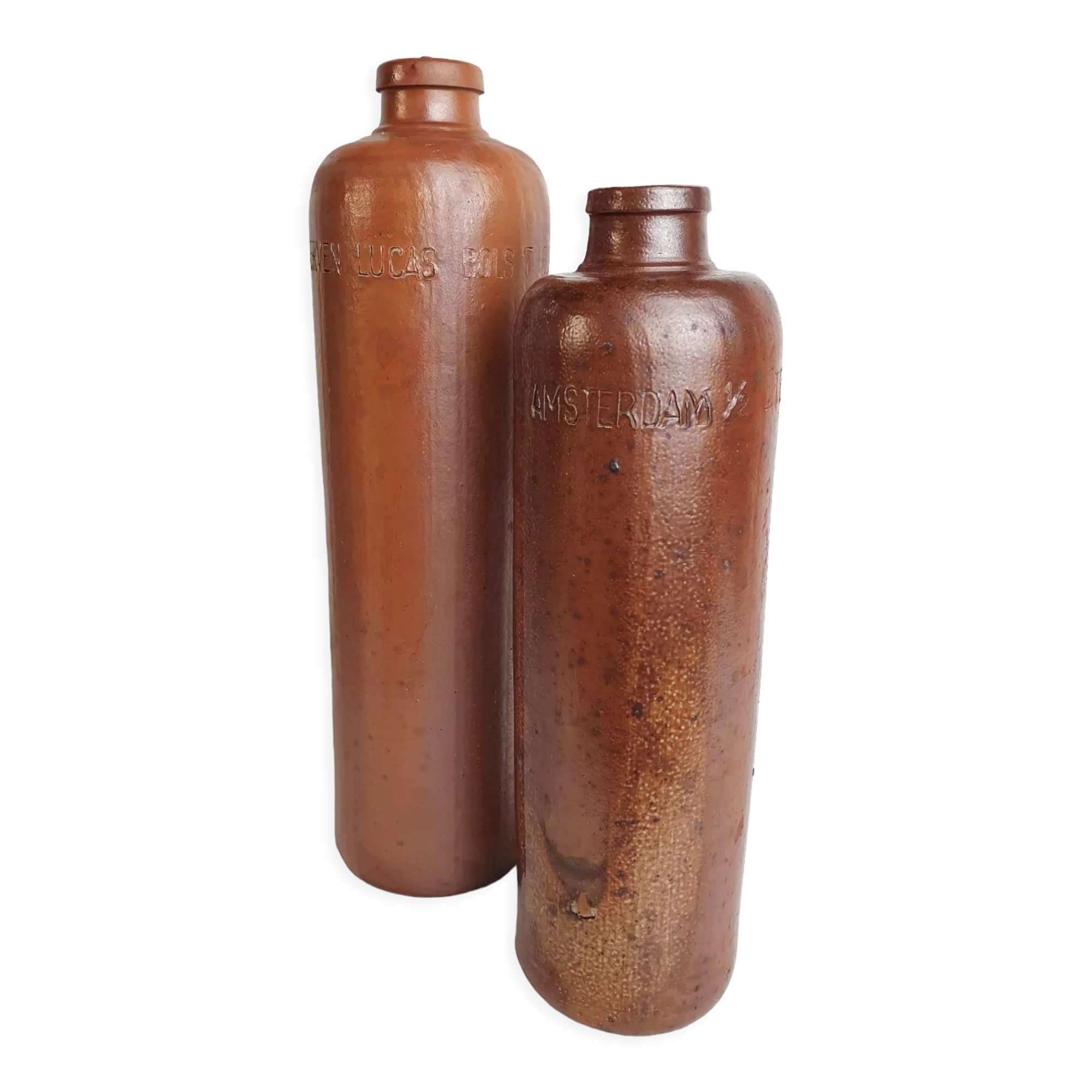 Lot of old stoneware bottles