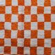 Orange Moroccan rug in natural wool, 250cm x 150cm
