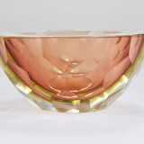 Large Faceted Murano Glass Bowl for Caviar, Italy, 1960s