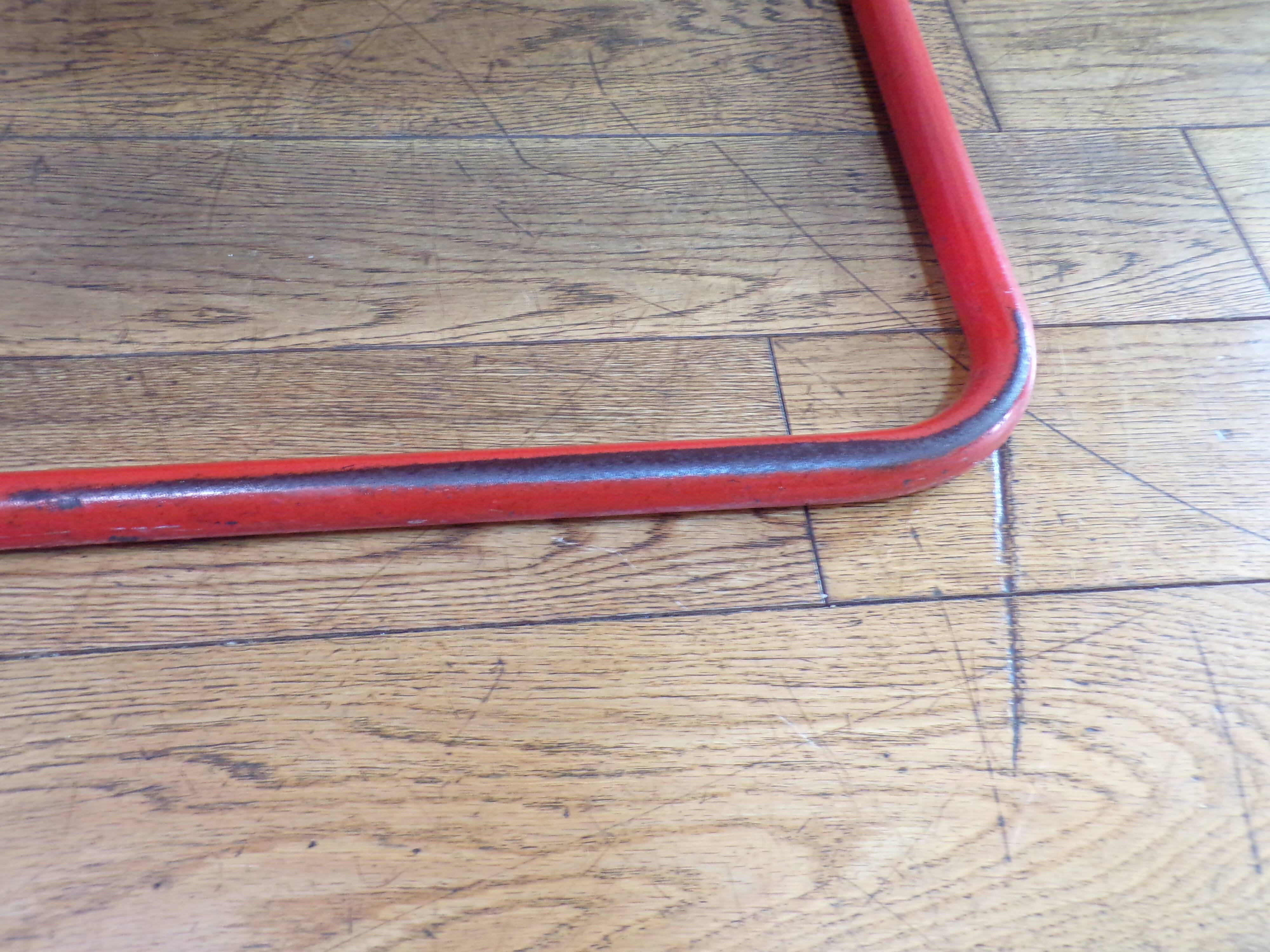 Chaise cantilever rotin et métal design 1980