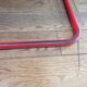 Chaise cantilever rotin et métal design 1980
