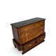 Commode italienne Art déco en ronce de noyer, années 1920
