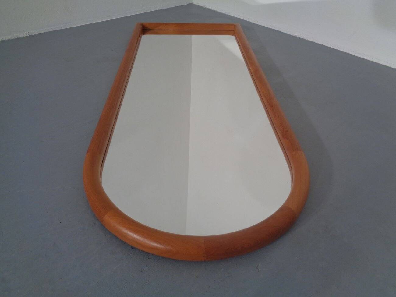 Large Cathedral Teak Mirror by Kai Kristiansen for Vildbjerg Møbelfabrik, 1960s