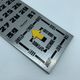 Alsthom CSEE vintage 1970s brushed stainless steel calendar