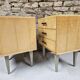 Pair of vintage 1960's bedside tables