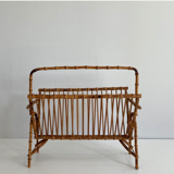 Rattan magazine holders faux-bamboo style