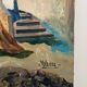 Huile sur toile - village de pecheurs