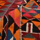 Red & Orange Oriental Kilim Runner Rug, 105x340Cm