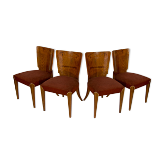 Art Deco Dining Chairs H-214 by Jindrich Halabala for UP Závody, Set of 4