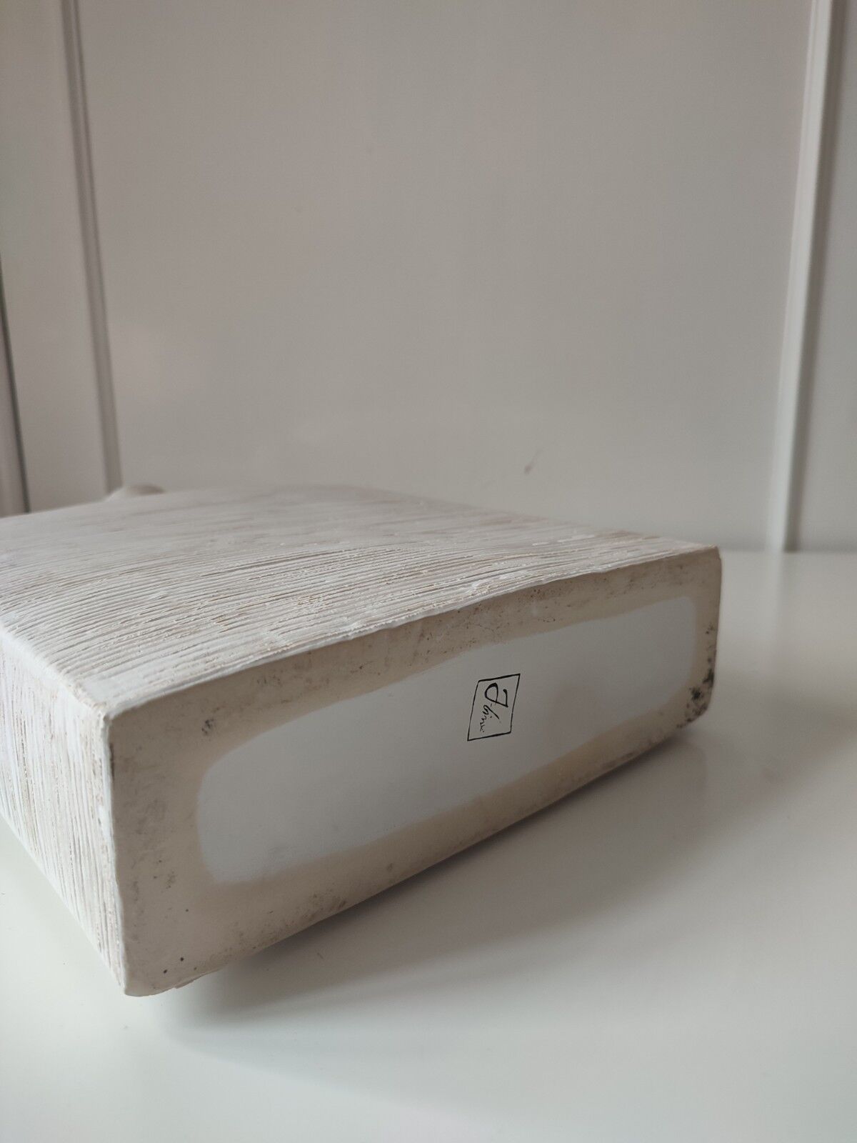 Vase grès blanc