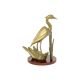Vintage heron bird statue sculpture brass mid century 31cm