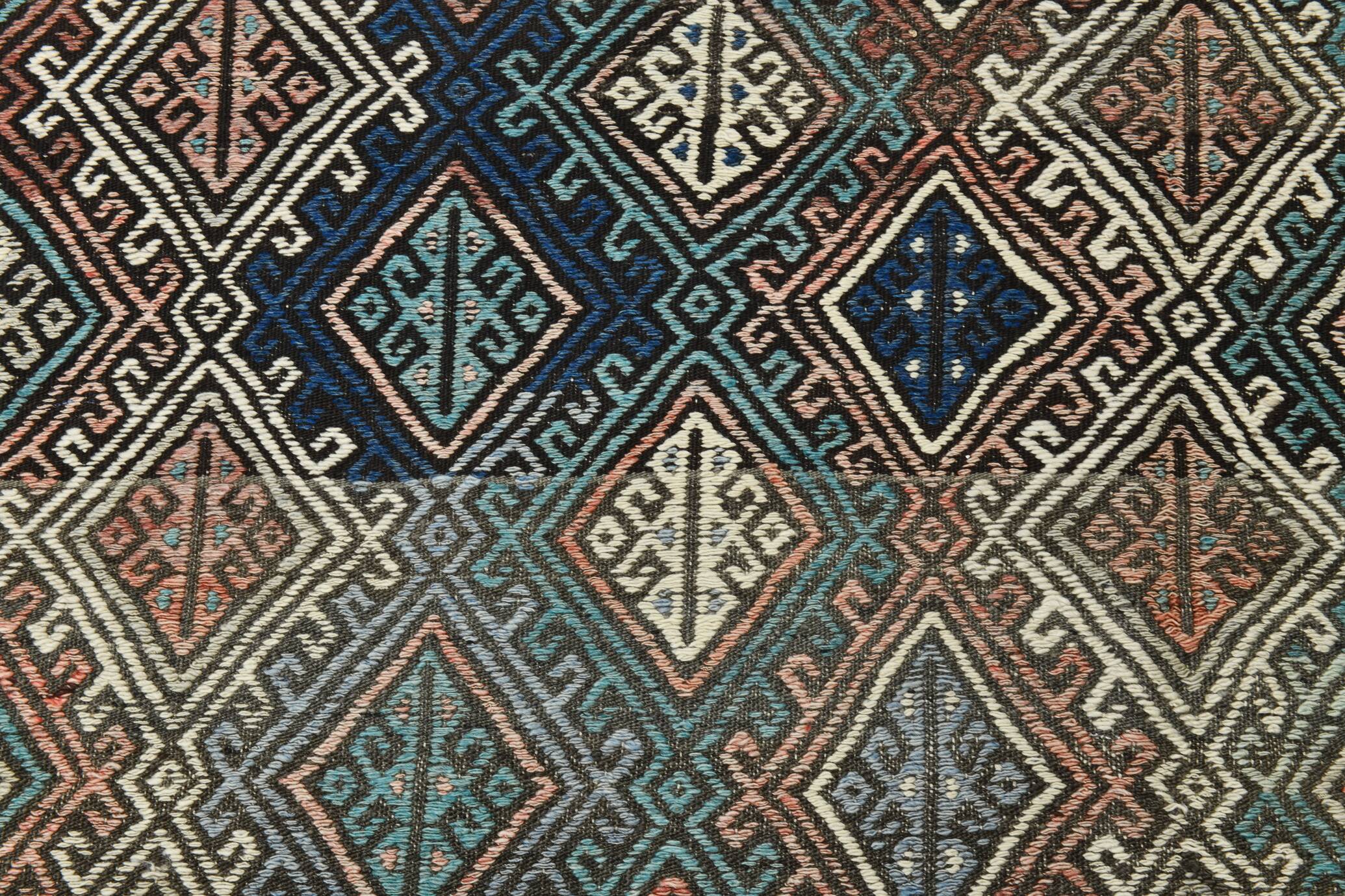 5x8 Light Blue & Green Kilim Rug, 165x245Cm